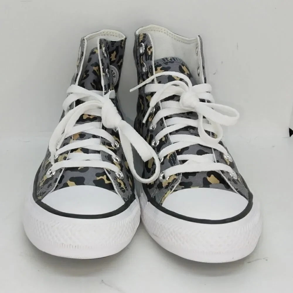 Converse Chuck Taylor AS Womens NEW w/Tags Gray/Black Leopard Sneakers-sz. 8 1/2 - Picture 3 of 7